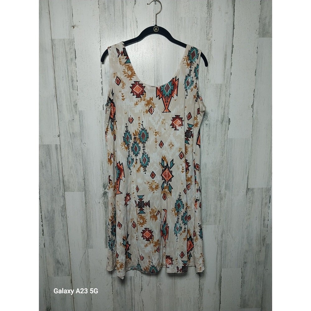 Jostar Tank Dress XL Aztec Print Stretchy Travel